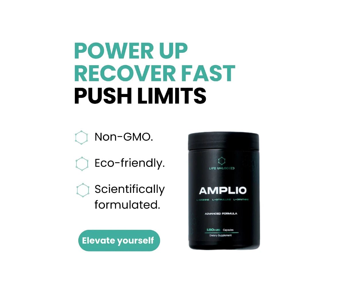 Amplio OKG + L - Arginine + L - Citrulline Advanced Formula - LifeUnlocked